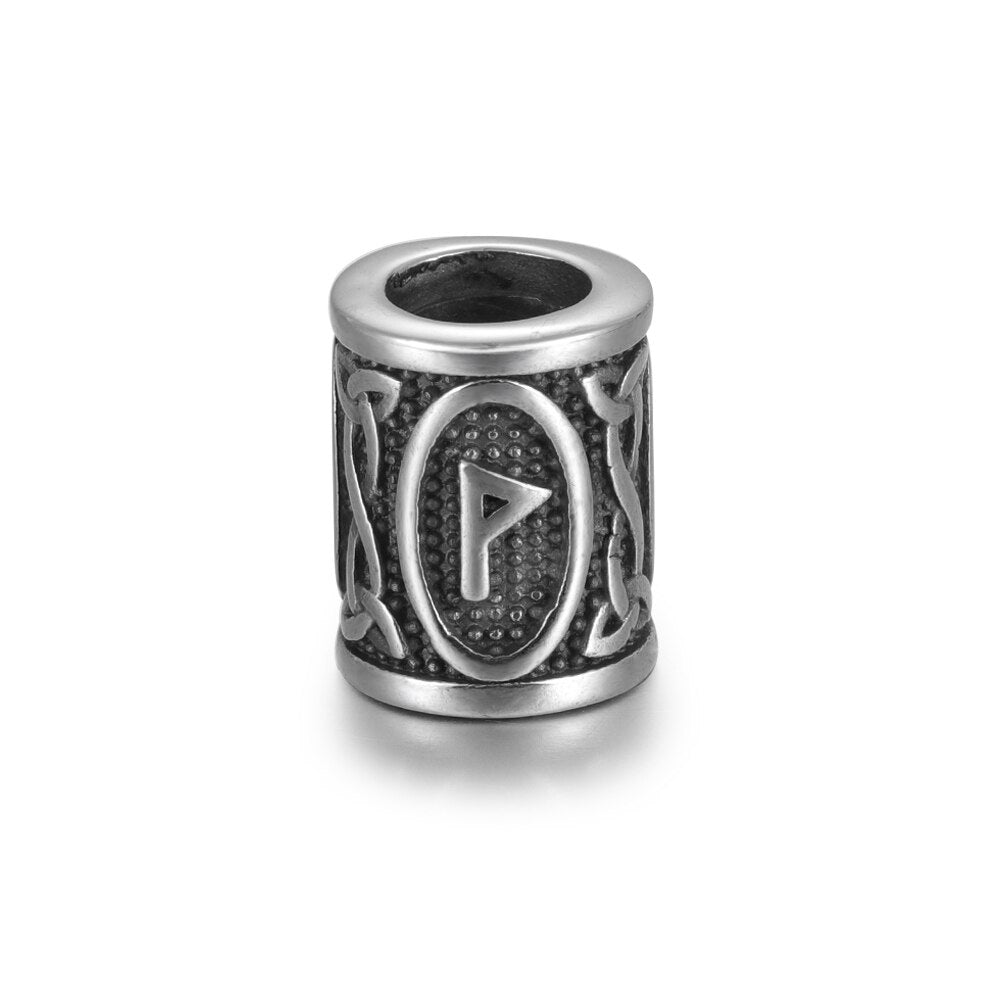 Wunjo Rune Steel Bead