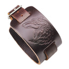 Fenrir Wolf Leather Viking Bracelet