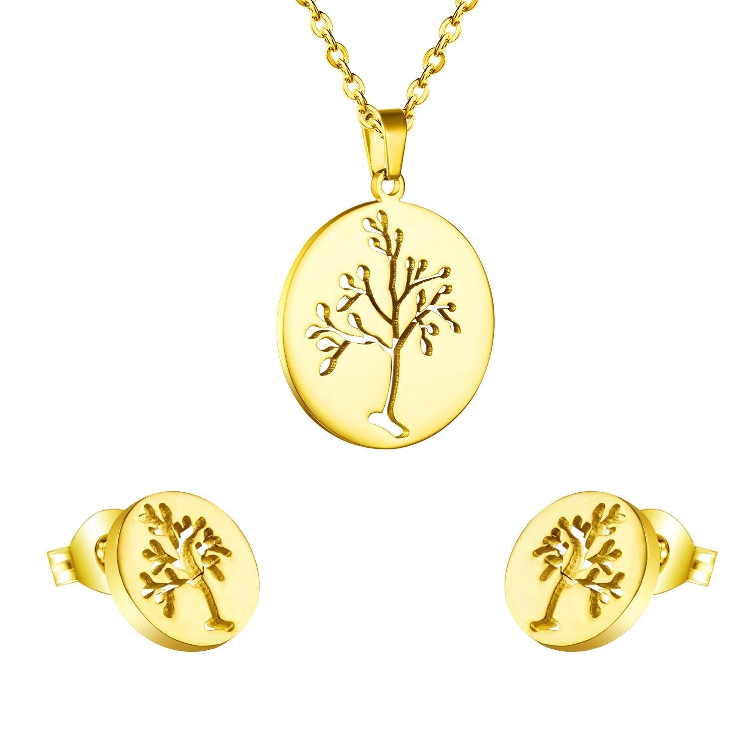 Viking Tree Of Life Necklace & Earrings