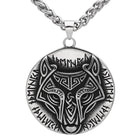 Fenrir Wolf And Runes Viking Necklace