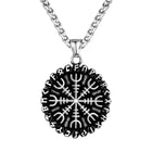 Viking Runes And Vegvisir Necklace