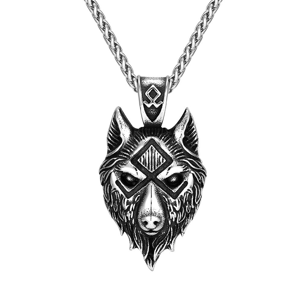 Fenrir Wolf Viking Necklace