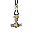 Thor's Hammer And Helm Of Awe Viking Necklace