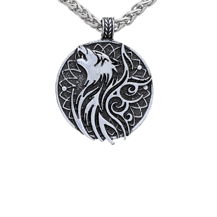 Fenrir Wolf Viking Necklace