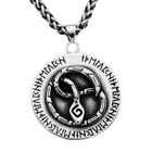 Viking Snake And Runes Necklace