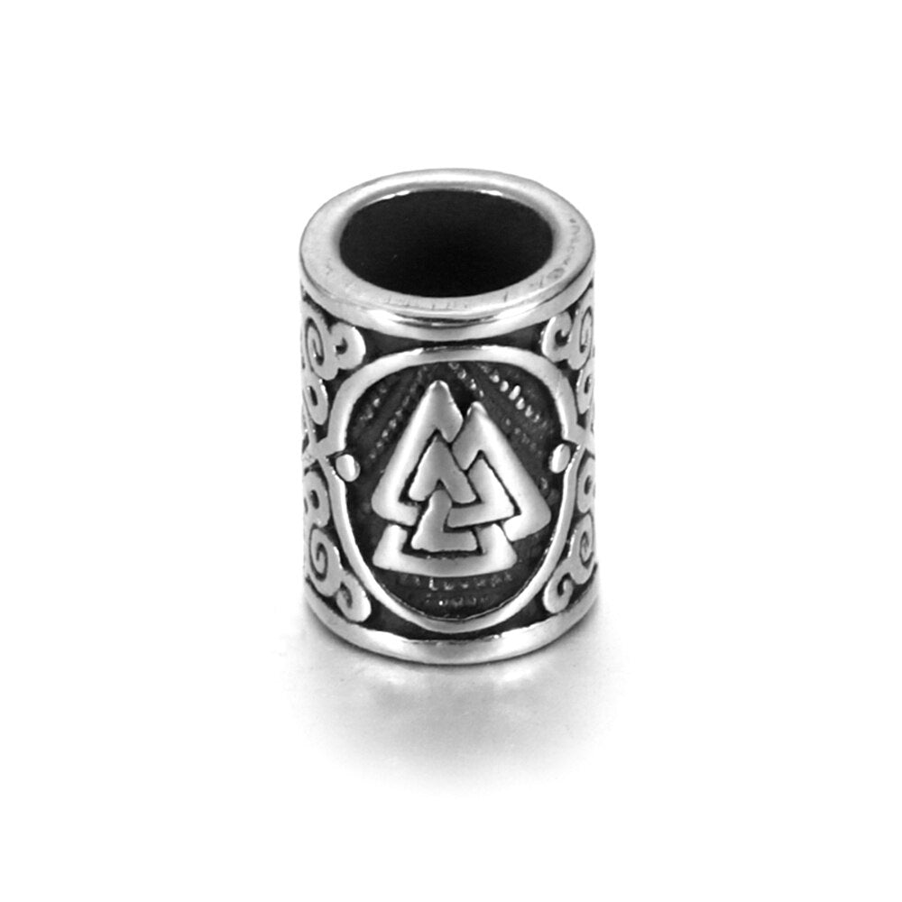 Valknut Rune Steel Bead