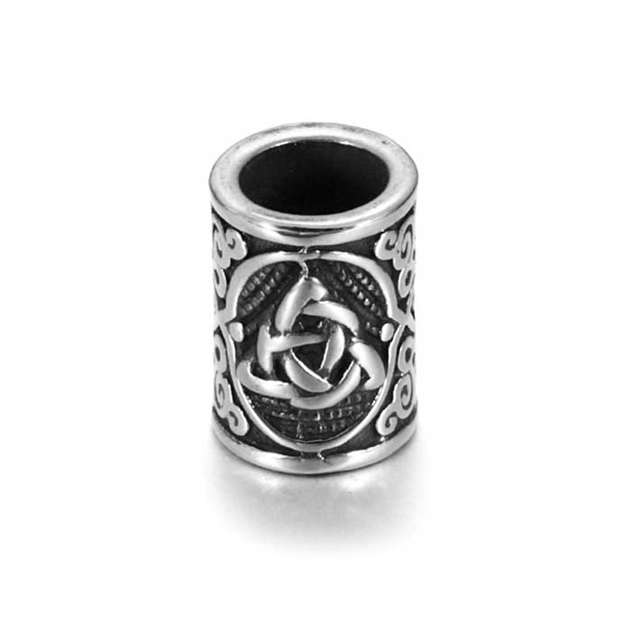 Triquetra Rune Steel Bead