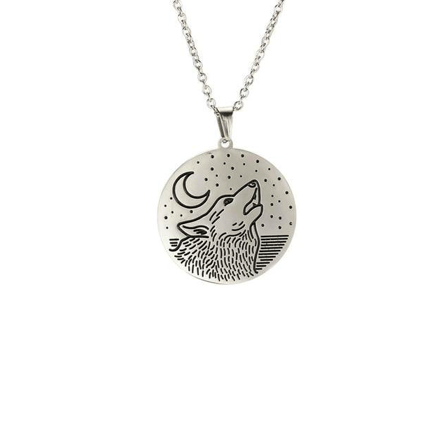 Fenrir Wolf Viking Necklace