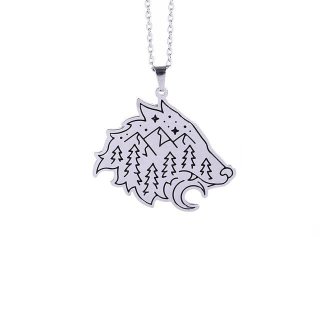 Fenrir Wolf Viking Necklace