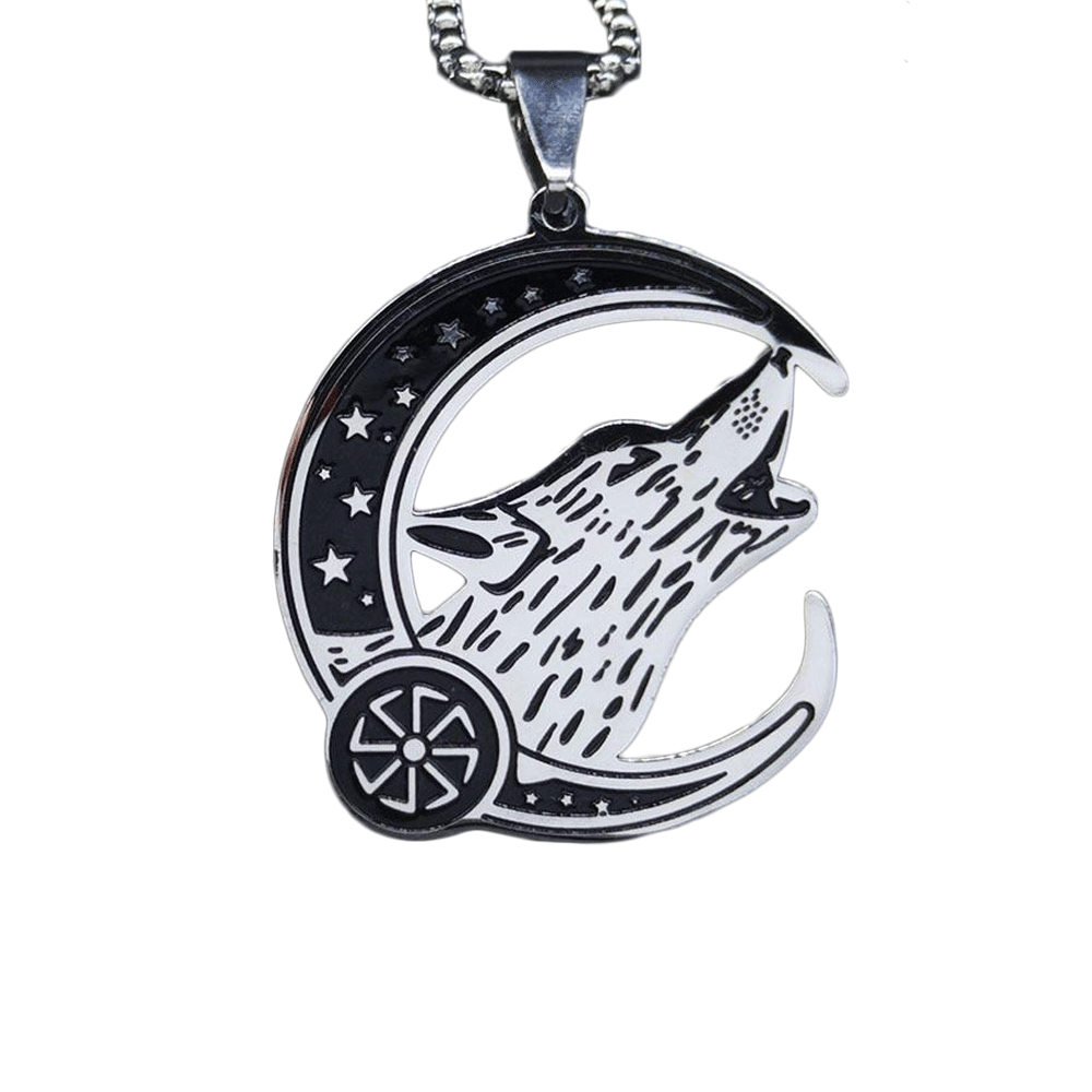 Fenrir Wolf Viking Necklace