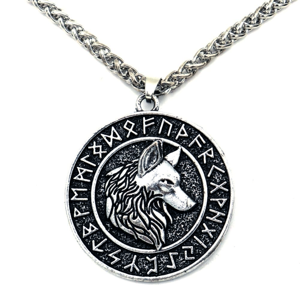 Fenrir Wolf Viking Necklace