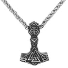 Thor's Hammer And Valknut Viking Necklace