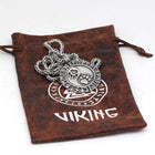 Viking Necklace Bear Paws And Runes