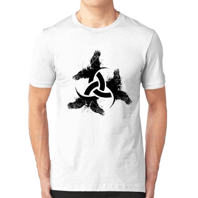 Viking T shirt Triskelion & crows