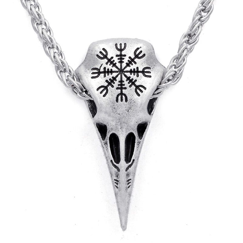 Raven Helm Viking Necklace